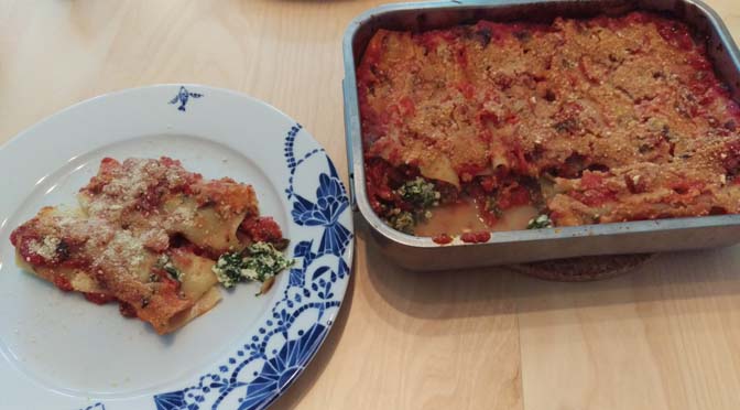 Veganized recept: cannelloni met spinazie en ‘ricotta’